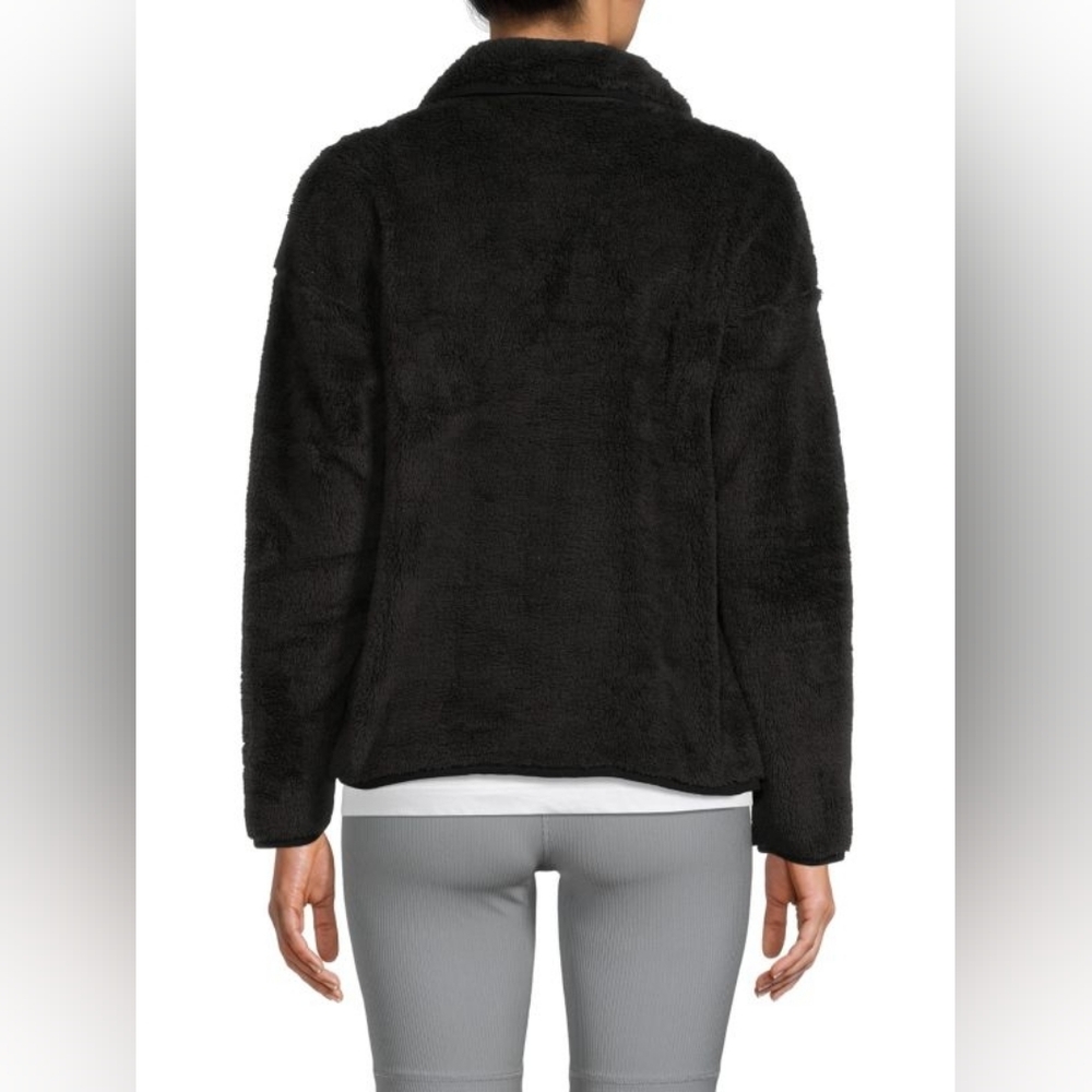 Spyder Cozy Faux Fur Pullover Jacket-Black-Size Large-NWT - Picture 2 of 11